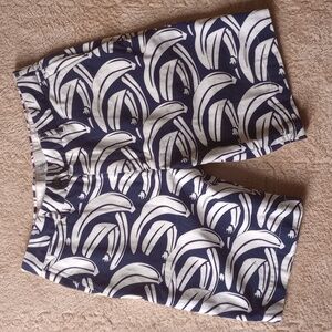 Jack Spade 9" Bermuda Shorts Blue White Banana Print Bleecker Street New York